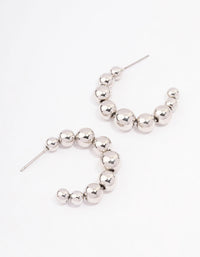 Silver Chunky Ball Hoop Earrings - link has visual effect only