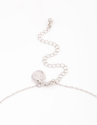Silver Diamante Mini Heart Pendant Necklace - link has visual effect only