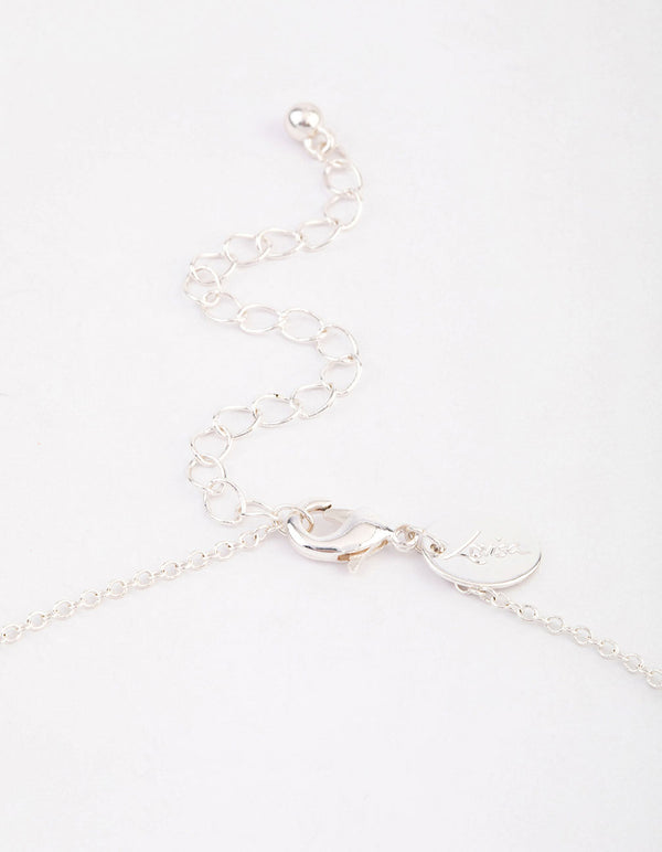 Silver Mini Puffy Heart Pendant Necklace