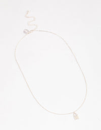 Silver Locket Pendant Necklace - link has visual effect only