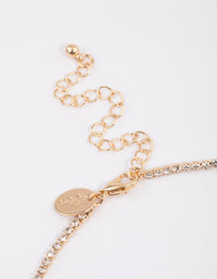 Purple Diamante Cup Chain Butterfly Necklace - link has visual effect only