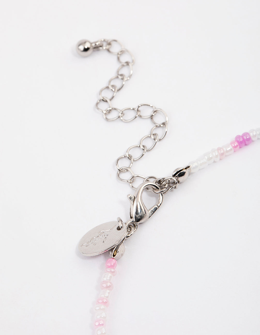 Pastel Sandblast Teddy Bear Charm Necklace