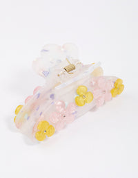 Pastel Flower Detailed Hair Claw Clip - link has visual effect only