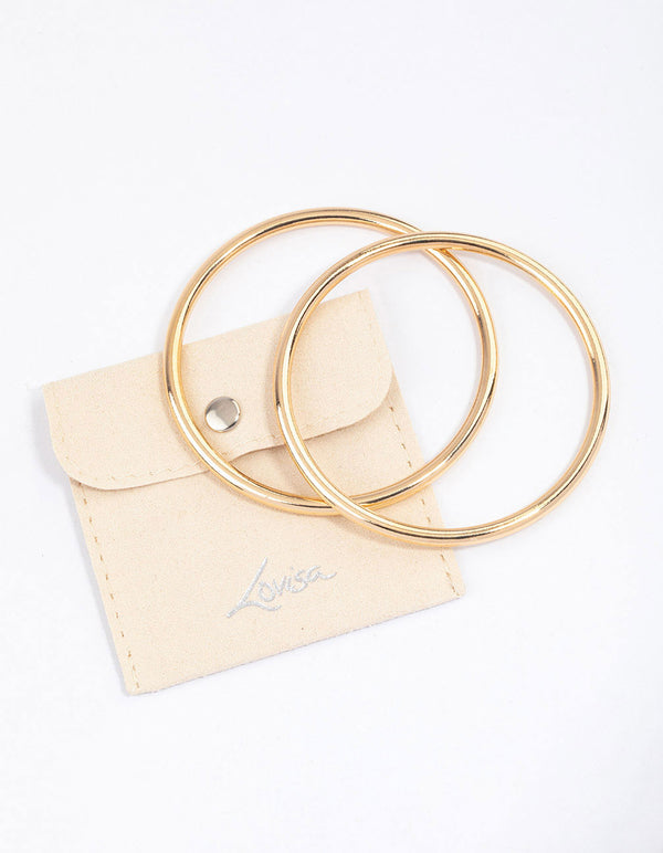Gold Plain Bangle & Polishing Set