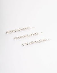 Silver Diamante Hair Pin Pack - link has visual effect only