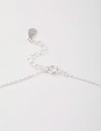 Sterling Silver Teardrop Pendant Chain Necklace - link has visual effect only