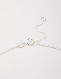 Sterling Silver Cubic Zirconia Stem Necklace - link has visual effect only