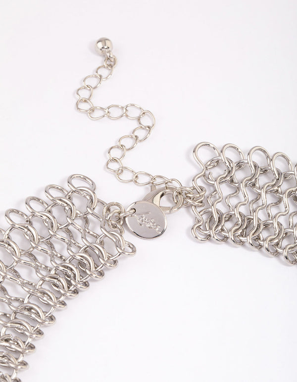 Silver Wide Link Chain Necklace