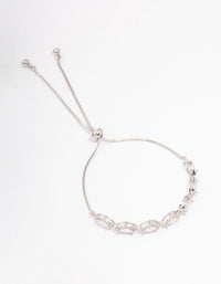 Silver Marquise Cubic Zirconia Toggle Bangle - link has visual effect only