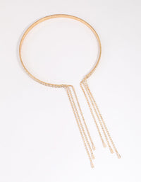 Gold Diamante Tassel Choker - link has visual effect only