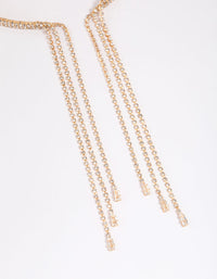 Gold Diamante Tassel Choker - link has visual effect only