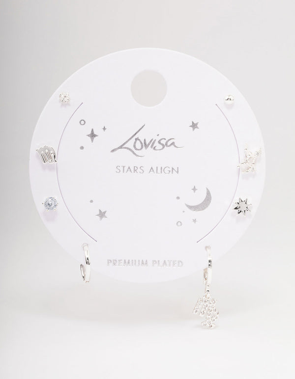 Silver Plated Virgo Earring Pack