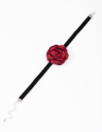 Red Mini Flower Corsage Choker - link has visual effect only