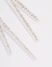 Silver Cubic Zirconia Tassel Drop Earrings - link has visual effect only