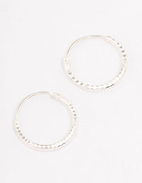 Sterling Silver Diamante Hoop Earrings 12mm - link has visual effect only