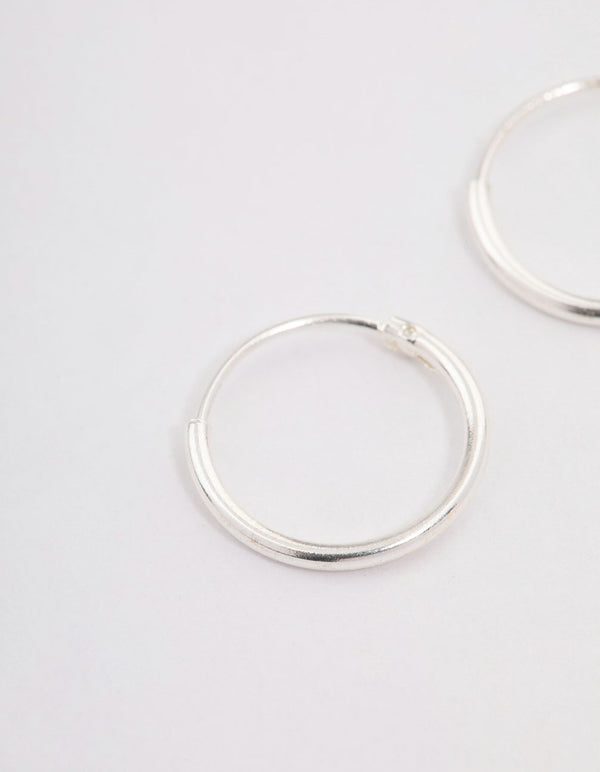Sterling Silver Hoop Earrings 12mm