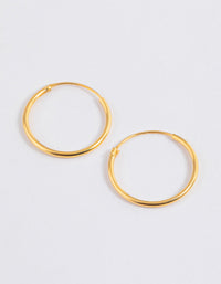 Gold Plated Sterling Silver Hoop Earrings 16mm - link has visual effect only
