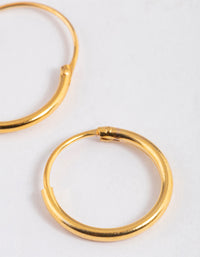 Gold Plated Sterling Silver Hoop Earrings 12mm - link has visual effect only