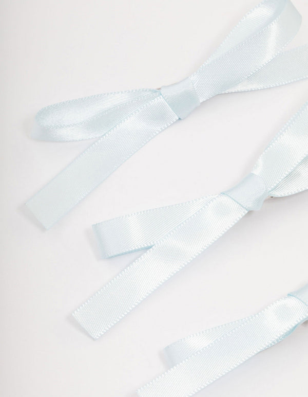 Blue Simple Hair Bow 4-Pack