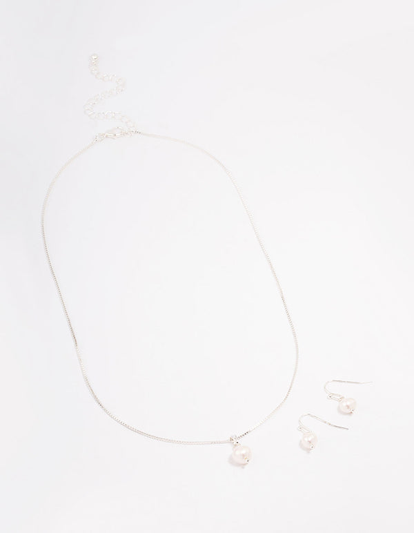 Silver Freshwater Pearl Jewellery Set