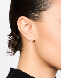 Sterling Silver Pear Cubic Zirconia Drop Earrings - link has visual effect only