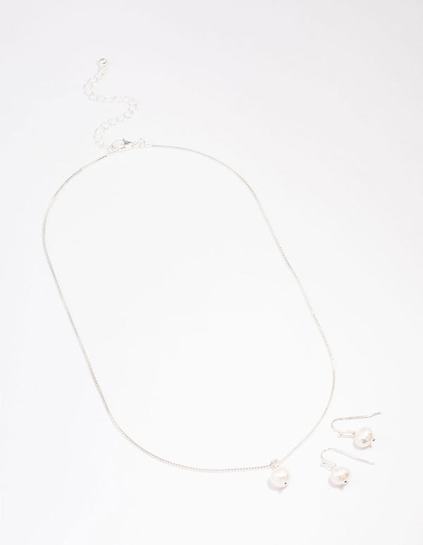 Silver Freshwater Pearl Jewellery Set