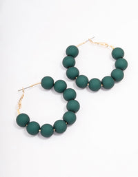 Gold Coated Ball Hoop Earrings - link has visual effect only