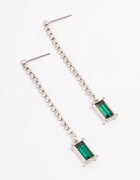Silver Cup Chain Radiant Drop Earrings - link has visual effect only