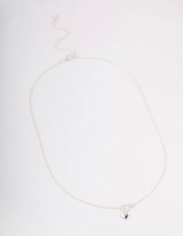 Silver Heart Threaded Necklace