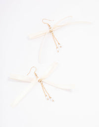 Gold Large Chain Bow Drop Earrings - link has visual effect only