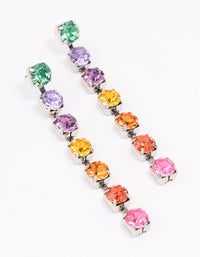 Rainbow Drop Cup Chain Earrings - link has visual effect only