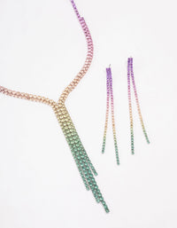 Silver Statement Diamante Jewellery Set - link has visual effect only