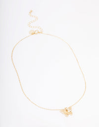 Gold Open Circle & Bar Cross Bracelet - link has visual effect only
