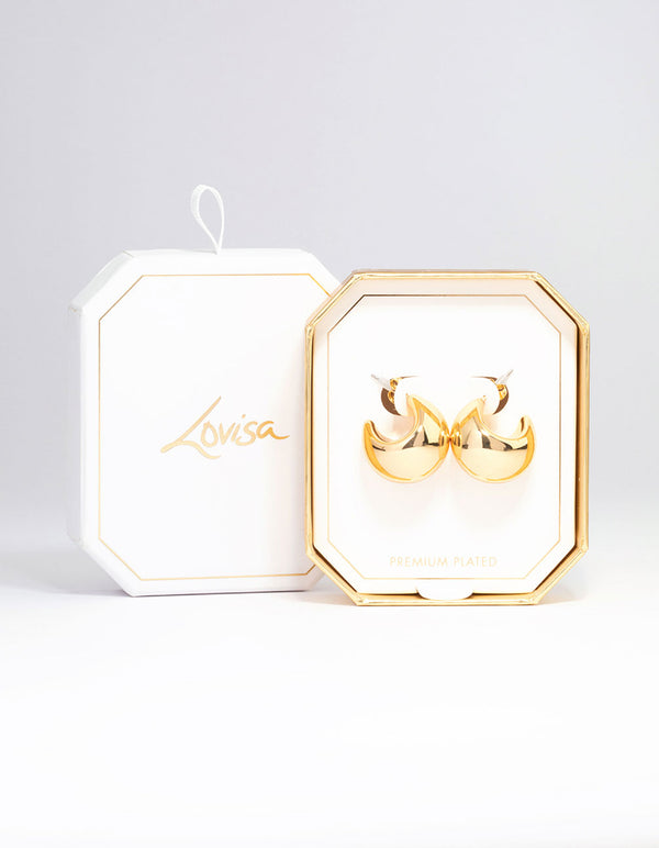 Gold Plated Bold Hoop Earrings