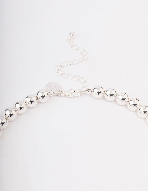 Silver Ball Jewellery Set