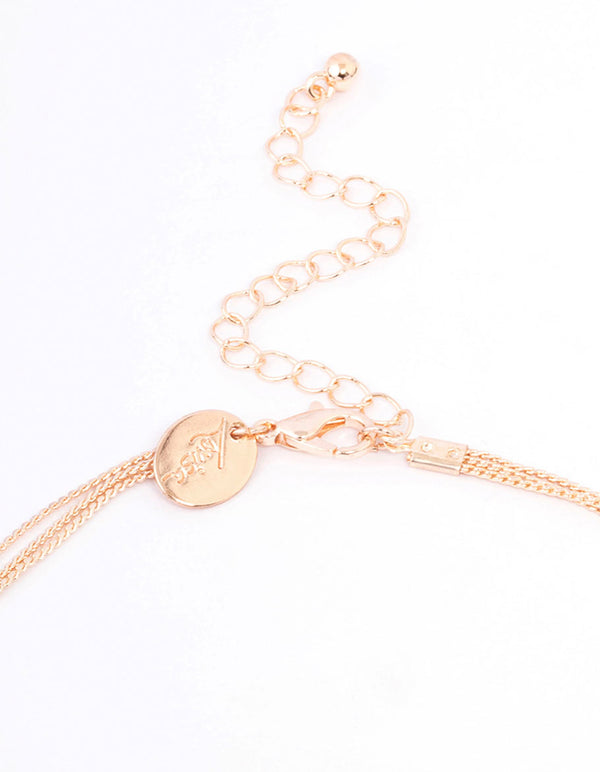 Rose Gold Facet Beaded Jewellery Set