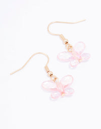 Pink Butterfly Drop Earrings - link has visual effect only