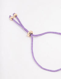 Purple Fabric Evil Eye Toggle Bracelet - link has visual effect only