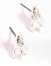 Silver Rocket Ship Stud Earrings - link has visual effect only