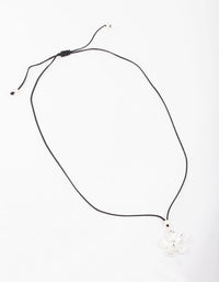 Silver Sunray Flower Rope Necklace - link has visual effect only