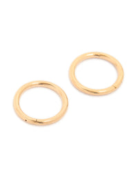 Gold Plated Titanium Fine Sleeper Earrings 6mm - link has visual effect only