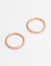 Rose Gold Plated Surgical Steel Fine Sleeper Earrings 6mm - link has visual effect only