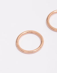 Rose Gold Plated Surgical Steel Fine Sleeper Earrings 6mm - link has visual effect only