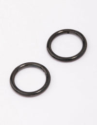 Black Surgical Steel Sleeper Earrings 8mm - link has visual effect only