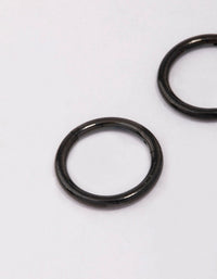 Black Surgical Steel Sleeper Earrings 8mm - link has visual effect only