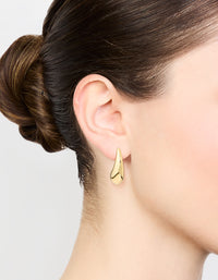 Waterproof Gold Plated Stainless Steel Skinny Bubble Drop Earrings - link has visual effect only
