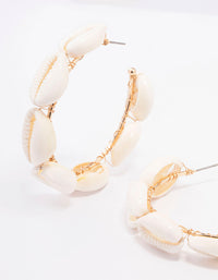 Genuine Shell Large Hoop Earrings - link has visual effect only