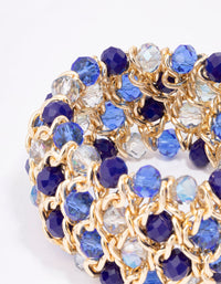 Gold Pave Multi-Stone Statement Bangle - link has visual effect only