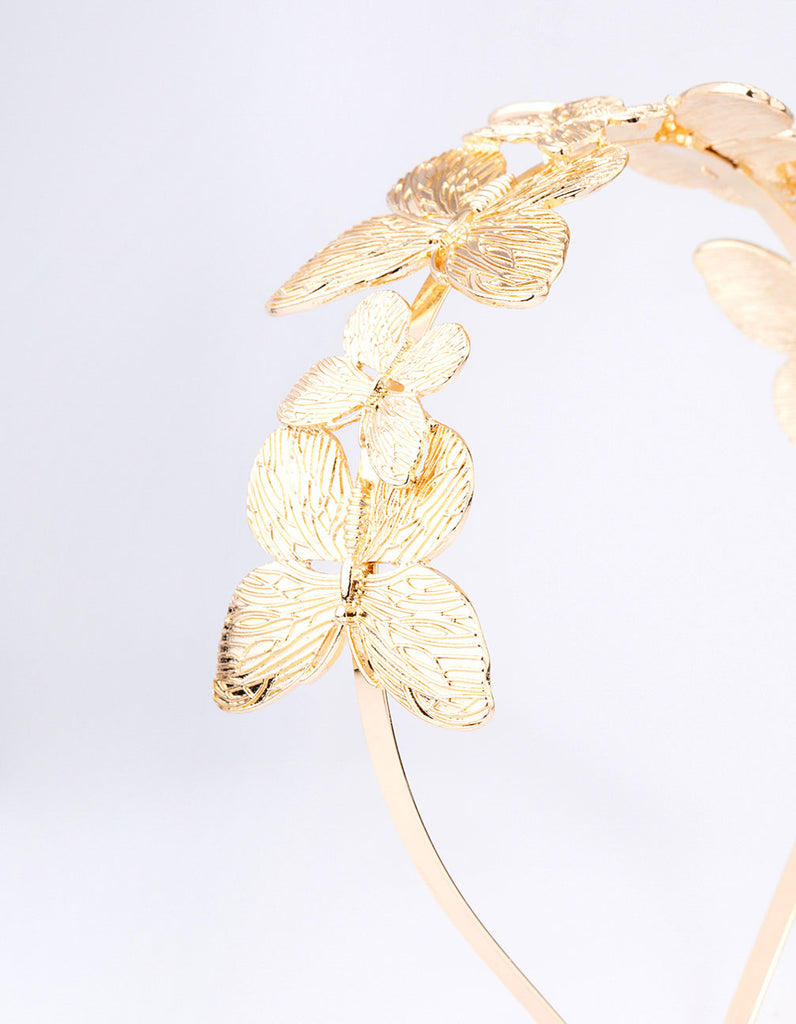 Gold Decorative Butterfly Headband