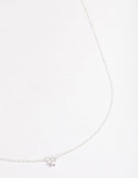 Sterling Silver Cubic Zirconia Dainty Pendant Necklace - link has visual effect only